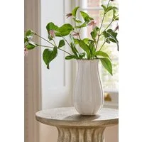 Next Dekovase Keramikvase im Vintage-Stil mit geprägtem Rand