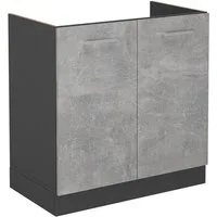 Vicco Unterschrank R-Line, Beton/Anthrazit, 80 cm ohne Arbeitsplatte (1-St)