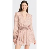 BOSS ORANGE Druckkleid Darmia Premium Damenmode mit Volants und gesmokten Details