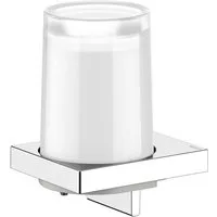 Keuco Seifenspender Edition 11 mit mattiertem Stülpglas, 180 ml, Metall verchromt, Made in Germany, nachfüllbar, Wandmontage