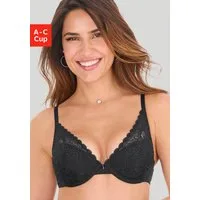s.Oliver Push-up-BH Danielle aus dezent transparenter Spitze in blumiger Optik, Dessous