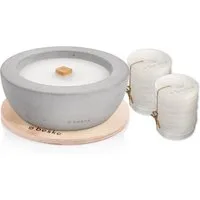 beske Outdoorkerze Betonfeuer® - Savo mit Dauerdocht Kerzenfresser Tischfeuer (24cm), Wachsrecycling mit besonderem Ambiente und nachhaltigem Dauerdocht