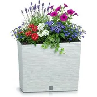 Prosperplast Blumenkasten Blumentopf Furu, inkl. Pflanzeinsatz, weiß, 58 x 18 x 49,8 cm