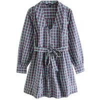 Next Minikleid Langärmeliges Mini-Hemdblusenkleid mit Kragen (1-tlg)
