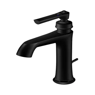 Steinberg Serie 350 Waschtischarmatur mit Ablaufgarnitur, mit Flexschläuchen 3/8", matt black, 350 1 350 1000 S