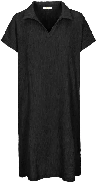 zab company - Da. Crinkle Kleid schwarz - Gr. - 46