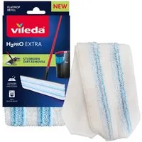 Vileda Vileda H2Pro Flatmop Ersatzbezug Wischbezug (Mikrofaser, 11x23 cm, 1-tlg., Ersatzbezug für das Vileda H2PRO Flat Mop System)