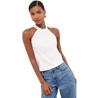 LIPSY Trägertop Lipsy Neckholder-Top aus Satin/Chiffon, Regular (1-tlg)