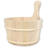 Blumenberg Aufgusstopf Sauna-Aufgusskübel aus Espe naturbelassen 4 Liter