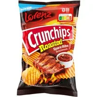 Crunchips Knabberei, Crunchips Roasted Spare Ribs Kartoffel Chips Fleisch Geschmack 110g