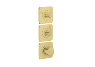 Hansgrohe Thermostat Modul 380/120 Unterputz FS Axor Citterio C 3 Verbr.Cubic brushed brass, 497119 49711950