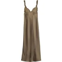 Bhoem Trägerkleid Festliches, rückenfreies Midi-Trägerkleid, Satin (1-tlg)