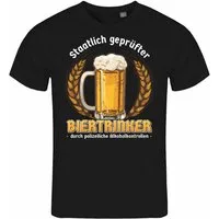 deinshirt Print-Shirt Herren T-Shirt Staatlich geprüfter Biertrinker Funshirt mit Motiv