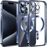 MSM Handyhülle Hülle für iPhone 15 Pro / 15 Pro Max Schutz MagSafe Silikon Titan