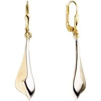 JOBO Paar Ohrhänger, 333 Gold bicolor