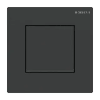 Geberit Urinal-Steuerung 116017161 pneumatisch, Kunststoff, Platte/Taste schwarz matt lackiert, Streifen schwarz