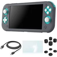 Hama Konsolen-Tasche 11in1 Zubehör-Set für Nintendo Switch Lite, Grip-Case Schutzhülle Tasche USB-C Ladekabel Display-Folie Schutzfolie
