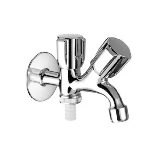 Schell Comfort Kombi-Auslaufventil 035620699 G 1/2 AG, verchromt, Comfort-Griff, Fettkammeroberteil