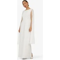 Kraimod Abendkleid mit Cape und Schlitz