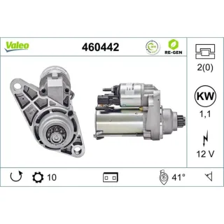 Valeo Starter 1,1 kW Audi Seat Skoda VW 460442