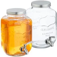 relaxdays Getränkespender 4 Liter im 2er Set