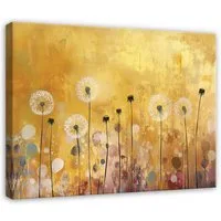 Wallarena Leinwandbild Blumen Dmuchwce - Gelb - Modern - Wohnzimmer, Blumen, 40x30x2cm