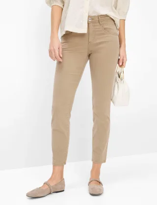 Brax Damen Röhrenjeans Style SHAKIRA S MOCHA BROWN, denim hellbraun, Gr. 44