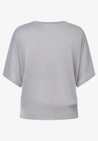 MORE & MORE - Sommer-Strickpullover grau - Gr. - 40
