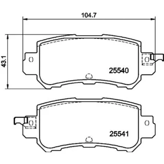 Hella Bremsbel?ge hinten Mazda Cx-3 Cx-5