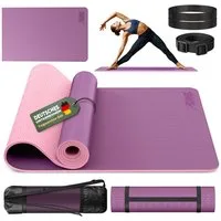 RE:SPORT Gymnastikmatte 183 x 61 x 0,6 cm mit Tragetasche Yogamatte TPE Fitnessmatte (rutschfest), Trainingsmatte mit Tragegurt Fitness Gymnastik Pilates Workout