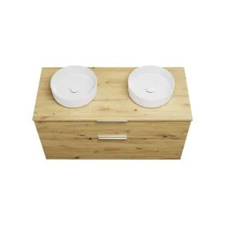 Burgbad Keramik Waschtisch-Set Eqio Eiche Dekor Urban/Alpinweiss, SGUO120F5662C0001 SGUO120F5662C0001