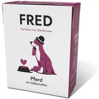 FRED & FELIA FRED Pferd mit Süßkartoffeln (10er Pack), Nassfutter für: Hunde, Monoprotein, kalorienreduziert, sensitiv, hypoallergen