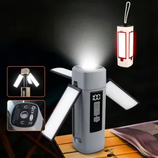 IPRee LED Camping Light Multifunctional Search Light 3 Light Modes Outdoor Camping Flashlight Foldable Camping Accessori