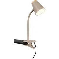 Reality Leuchten LED Klemmtischleuchte PONGO, LED Klemmleuchte mit Kabel und Kippschalter, 4,5W 500 Lumen, Ein-/Ausschalter, LED fest integriert, Warmweiß, 3000K warmweiß, verstellbare Klemmleuchte, Klammer 1-3 cm weit, H.33cm