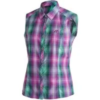 Maier Sports Funktionsbluse Paloma ärmellose Damen Bluse, sommerliches Blusen-Shirt, Karobluse, Reg. Fit