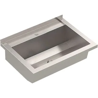 KWC Aquarotter Waschrinne, PLANOX, Edelstahl, W.-Mont., 600x210x442 mm, m. Arm-bank, 2030043784 2030043784