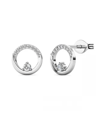 Clarine Ohrringe - Silber und Kristall