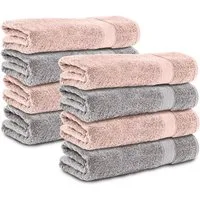 Komfortec Handtuch Set 50x100 cm aus 100 % Baumwolle, Frottee (Packung, 8-St), Handtücher Set, Weich, Towel