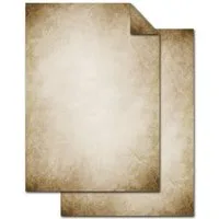 Logbuch-Verlag Klappkarte 100 Blatt Briefpapier VINTAGE NOSTALGIE DIN A4 altes Papier braun