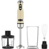 Stabmixer Power RetroYellow 1200MAX Cream&Crush gelb, 1.200 Watt, mit Zerkleinerer und Schneebesen