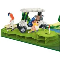 papercrush Geburtstagskarte Golf Pop-Up Karte