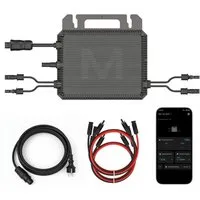 SUNNIVA Wechselrichter MARSTEK MST-MI0800 800 W für Balkonkraftwerk, (2× MPPT, IP67 wetterfest, WLAN & App, Plug-&-Play Balkon-Photovoltaik, inkl. 5 m Anschlusskabel + 4× 1 m Verlängerungskabel)