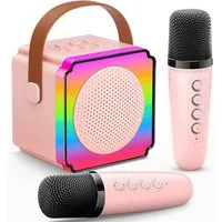 Ophy Kinder-Karaoke-Maschine mit 2 Mikrofonen–Lautsprecher & Spielzeug Karaoke-Maschine (für Jungen & Mädchen ab 3–12 Jahren (Geschenk)