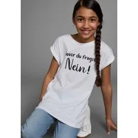 KIDSWORLD T-Shirt Bevor Du fragst: NEIN! Kurzarm, mit Print, Rundhalsausschnitt