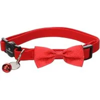 Flamingo Katzen-Halsband Katzen Halsband mit Schleife Castor rot