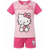 Hello Kitty Schlafanzug Hello Kitty Kinder Mädchen Schlafanzug Pyjama Shirt Shorts (1 tlg) Gr. 98 bis 128 - 100% Baumwolle