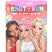 Depesche Skizzenbuch TOPModel Beauty Fun Malbuch mit 36 Seiten und Aufklebern, Gestalten von Model-Motiven, inkl. 3 Doppelseiten Aufkleber