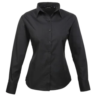 Premier - Bluse für Damen Langärmlig (Schwarz)