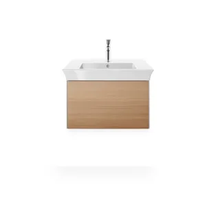 Duravit White Tulip Waschtischunterbau wandhängend Natur Eiche & Weiß Matt & Seidenmatt 684x458x410  WT42410H536