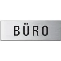 OFFORM DESIGN Hinweisschild Büro Schild 240x80 mm Aluminium selbstklebend, (1 St)